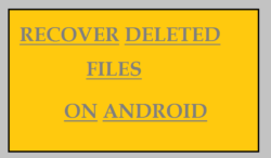 RECOVER DELETED FILES