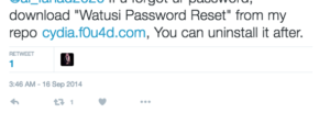 Reset Watusi Passcode | Cydia tweak
