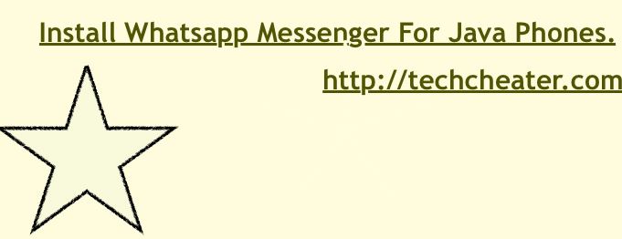 Download and Install Whatsapp Messenger Java
