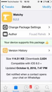 Read more about the article Check / Notify if somebody view profile on Whatsapp | Cydia tweak