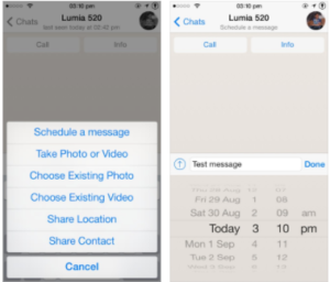 Schedule Whatsapp message | iPhone