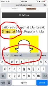 Find Text in iPhone Safari