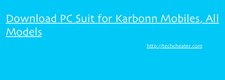 Download Karbonn PC Suite | All Models