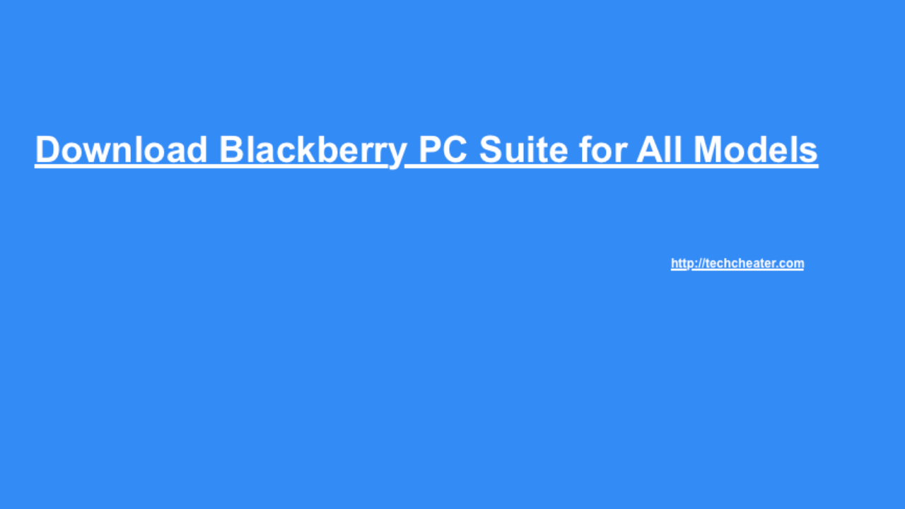 Download Blackberry Pc Suite All Models Techcheater