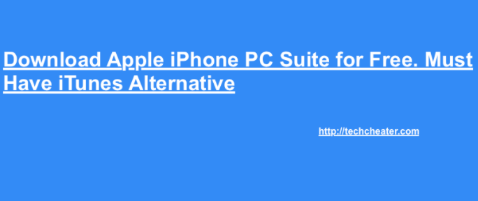 Connect iPhone with PC using PC Suite