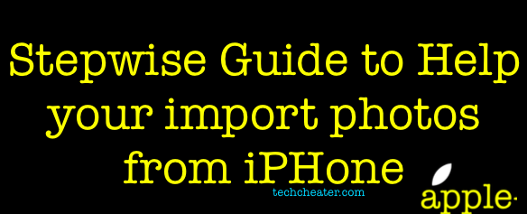 How to import Photos from iPhone