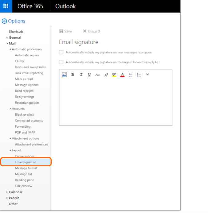 how to add signature to reply email in outlook 365