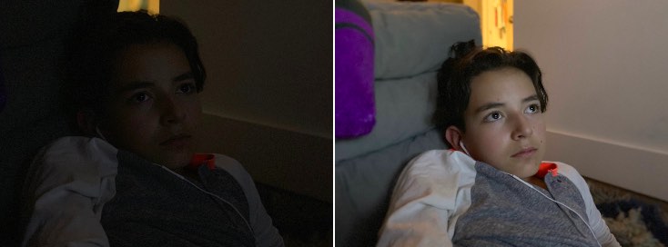 iPhone XR camera review More low‑light detail google pixel (left) vs iPhone Xr (right)