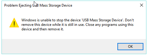 Eject USB Device Windows 10