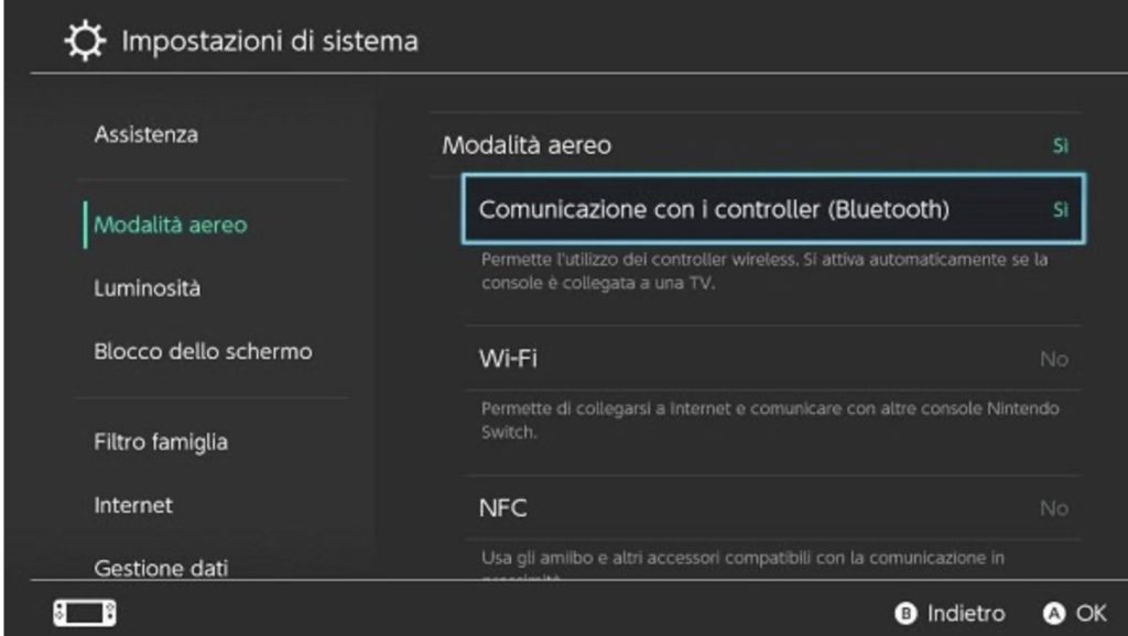 How to activate Bluetooth on Switch in airplane mode
