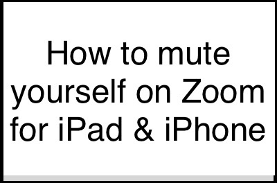 How to mute yourself on Zoom for iPad & iPhone
