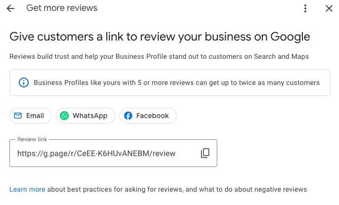 Review Link Google review